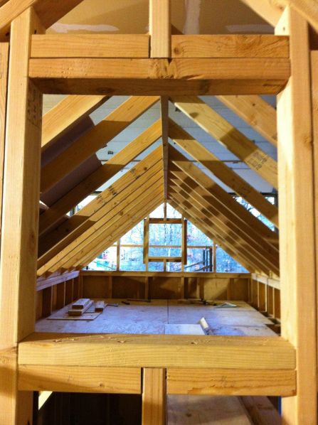 through the gable windows