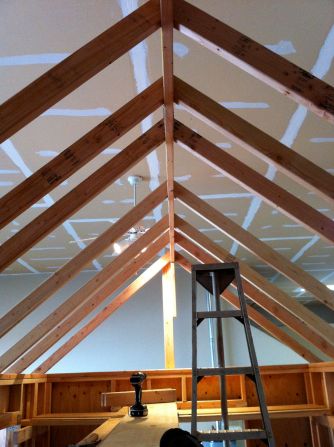 naj haus rafters going up