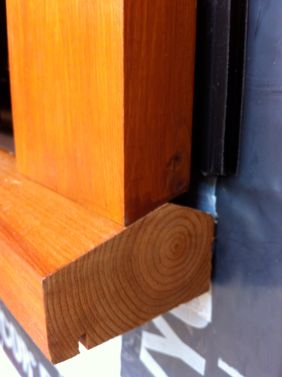 sill and side trim close up