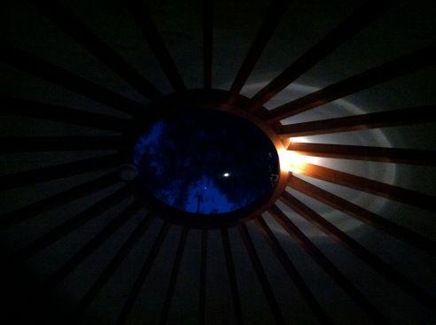 yurt oculus at night